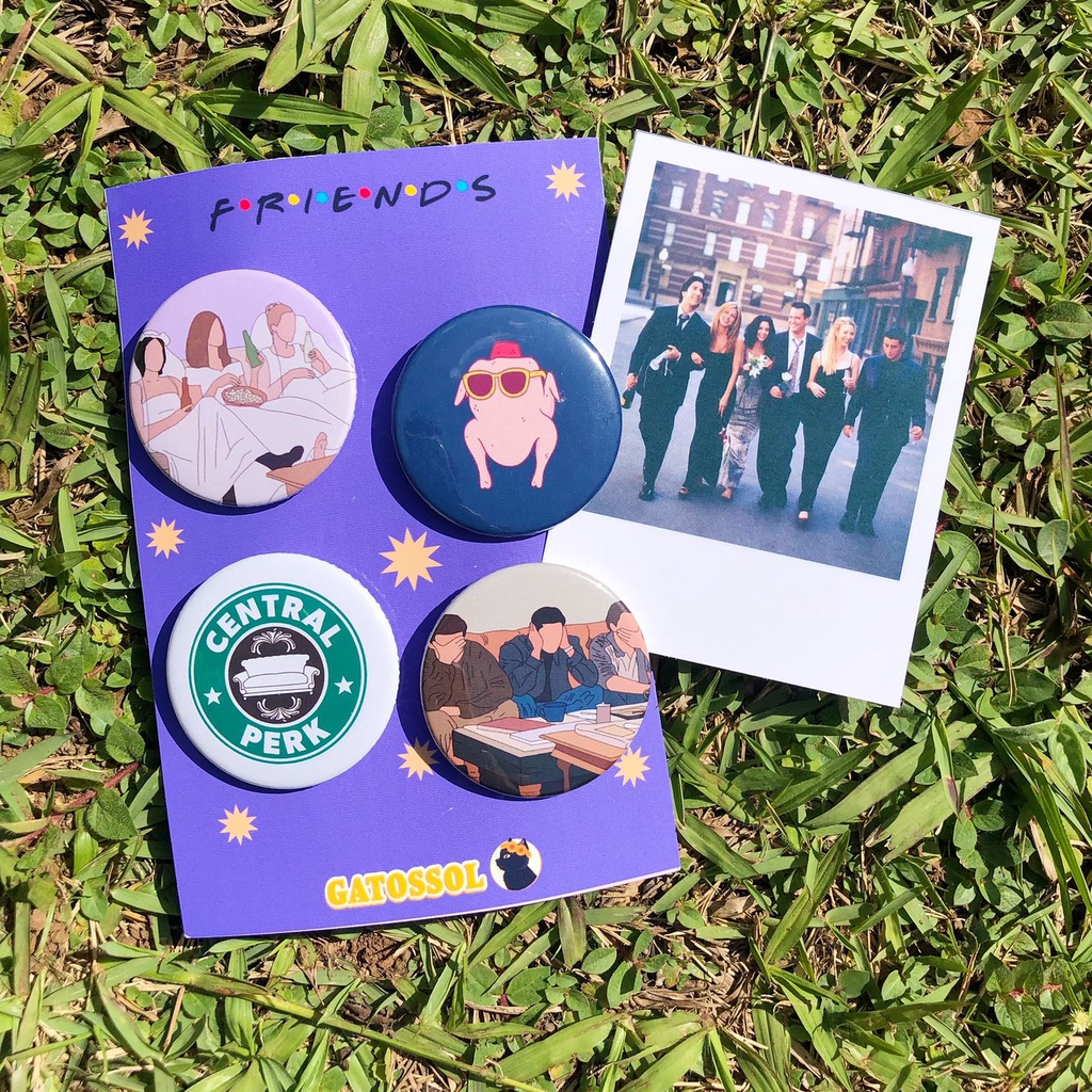 Kit De Bottons - Friends, Stitch, Princesas Disney, Frases