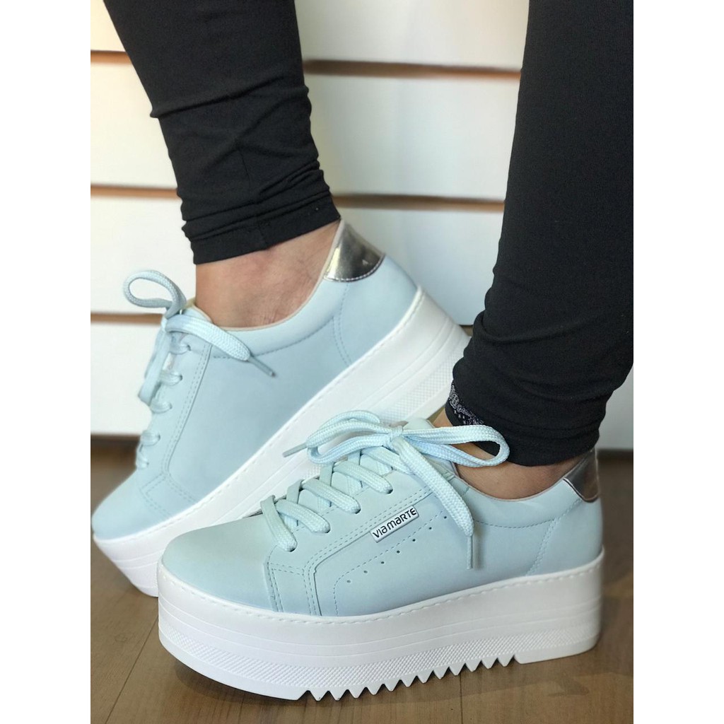 Tenis plataforma branco cheap via marte