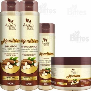 Kit Mandioca Charmelle Cabelos Danificados Recuperação Profunda