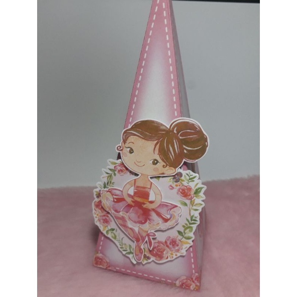 Caixa cone Bailarina Aquarela personalizado | Shopee Brasil