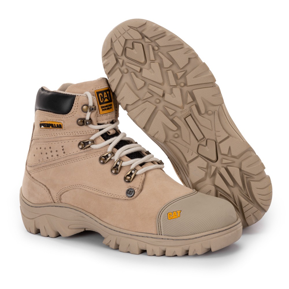 Bota Original Caterpillar Masculina Confortável Couro palmilha a