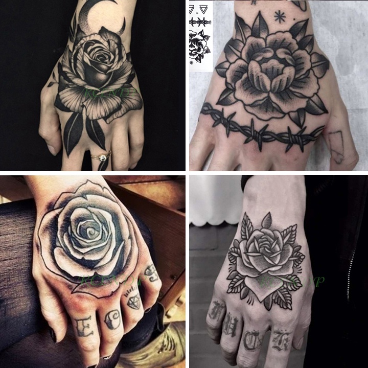 Tatuagens Femininas Temporária Para Mãos Removível 21x14cm