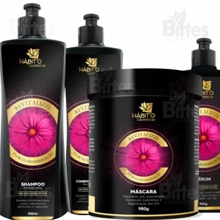 Kit Revitalizze Hábito Cosméticos hidratação capilar profissional
