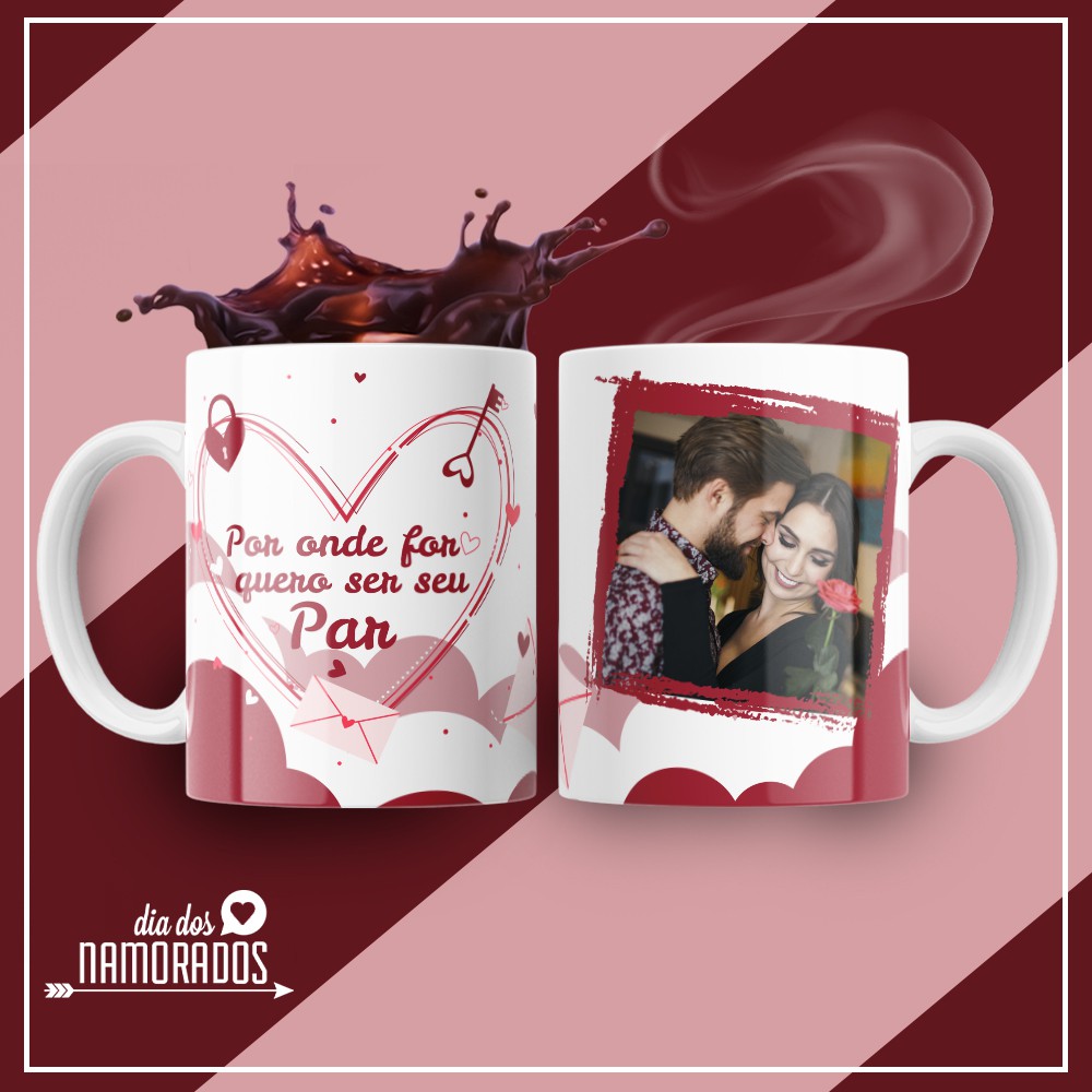 Caneca Personalizada de Porcelana Dia dos Namorados Com Foto vários ...