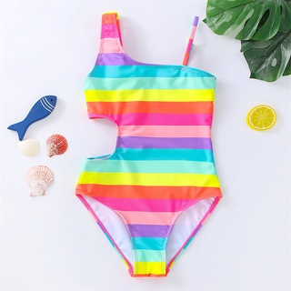 3-10 Anos Maiô Infantil Meninas Traje De Banho Moda Verão Praia Maiô Juvenil Roupa de Banho Bebe Infantil