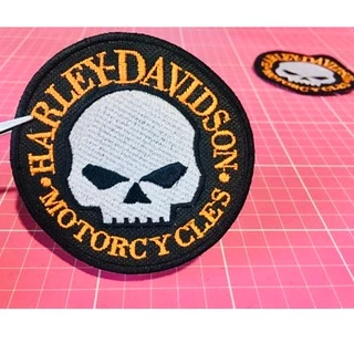 Patch Bordado Harley Termocolante - Redondo