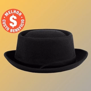Chapéu Pork Pie Preto Famosos Vintage