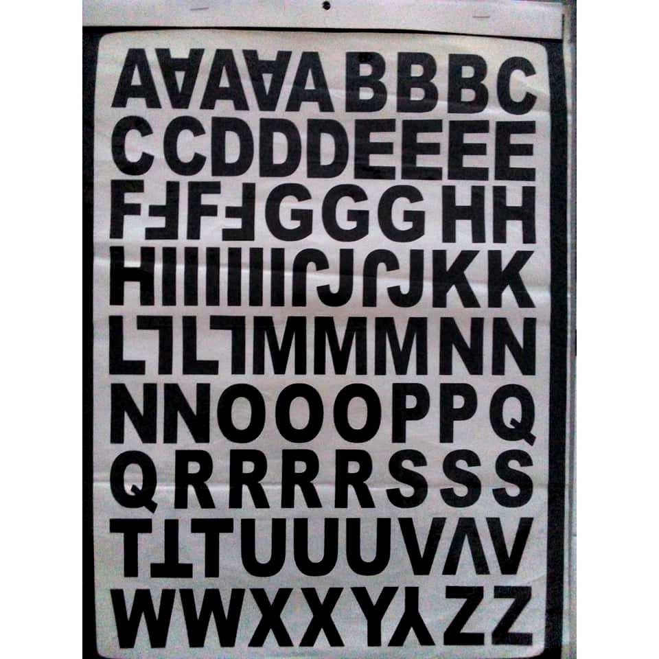 ADESIVO LETRAS N 5 A-Z PRETA - PLOTTER | Shopee Brasil