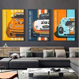 Kit Quadros Decorativo CARROS 1 3 peças 20x30 mdf alta qualidade