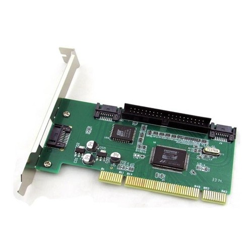 Placa Controladora Slot Pci Conector Ide 3 Porta Serial Sata Raid Placa ...