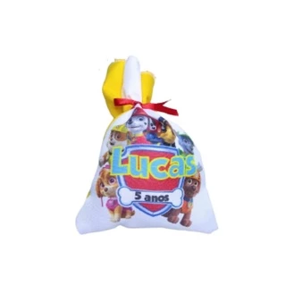 Kit 10 Saquinhos Surpresa Personalizados Qualquer tema Lebrancinha para Aniversário