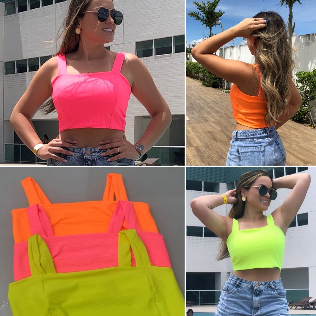 Blusa curta cheap da moda