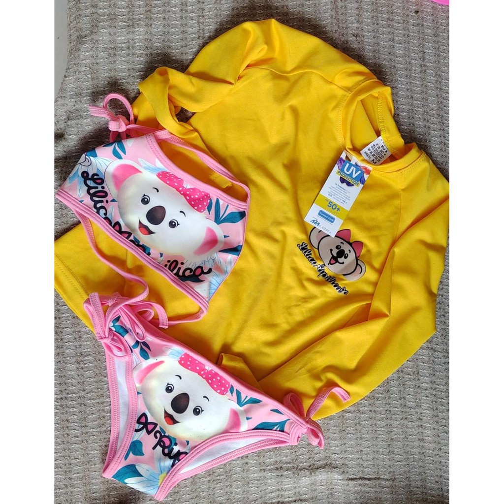 Roupa de best sale piscina com proteção