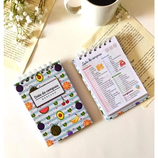 Bloco Lista de Compras Mercado Tamanho A6 10x15cm Modelo Frutas