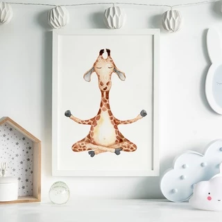 Quadro Para Quarto Infantil Bebe Animais Enxoval Safari Decorativo Sala Minimalista - Vários Modelo