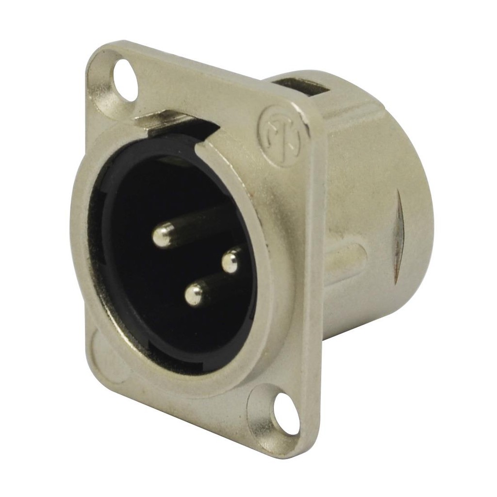 Neutrik NC3MDL1 XLR Einbaubuchse Male – 3-polig, Packung Mit 3 Stück, Für Panelmontage