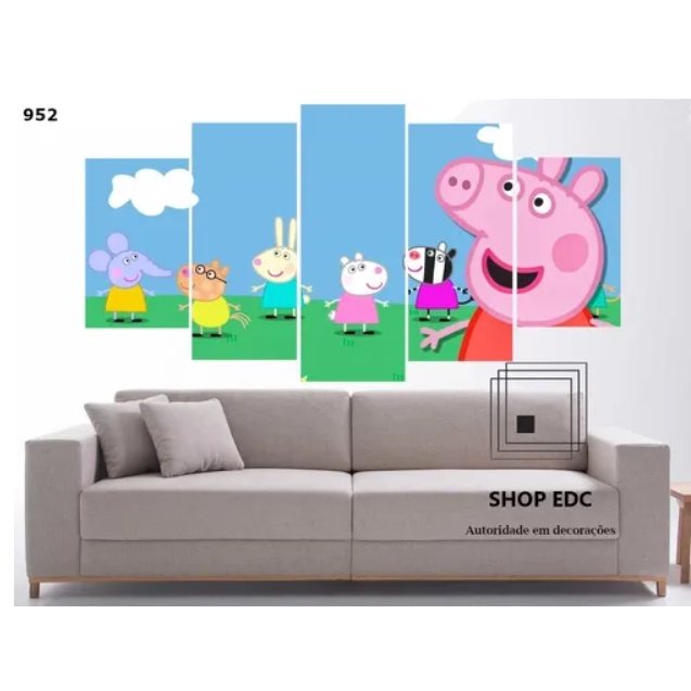 Quadro decorativo A4 Desenho Peppa Pig Serie no Shoptime