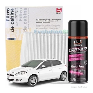 Filtro De Cabine Ar Condicionado Fiat Bravo Com Spray Higienizador | Mahle MetalLeve LA142