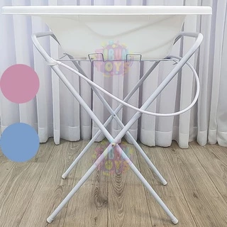 Banheira de 25 Litros Com Suporte Desmontável Prático Compacto Bebe Banho Rescem Nascido
