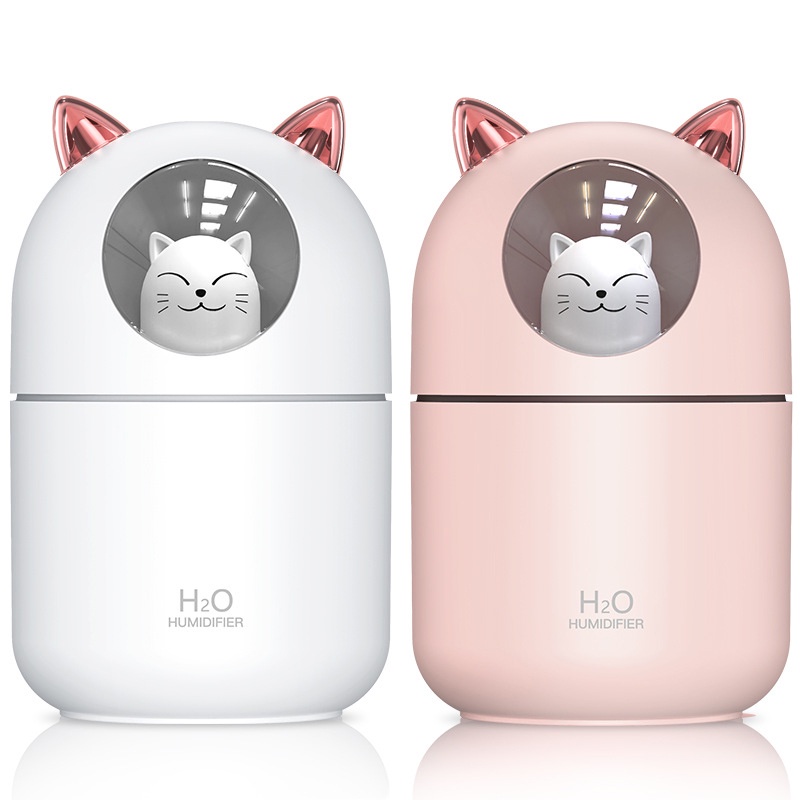 Mini Umidificador De Ambientes Tipo Gato Ultrassônico Usb