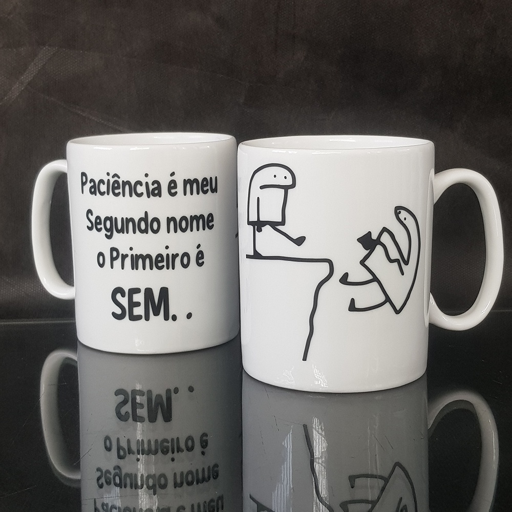 Caneca Florks Meme Engraçada Brincadeira - Toma Café Eu Vou