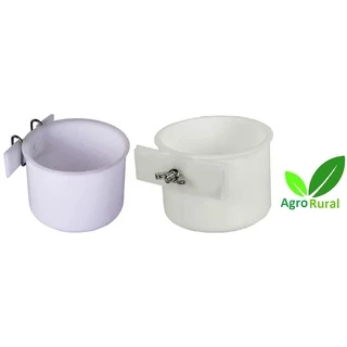 Caneca Comedouro Bebedouro em Plástico P/ Aves em Geral