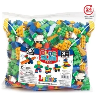 Blocos De Montar 500 Peças Encaixe Construção Educativo Brinquedo Didático Infantil Oferta!
