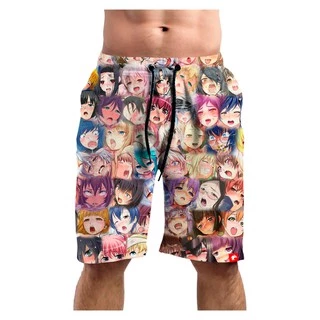 Bermuda Moletom Moletinho Hentai Ahegao Mod 04 Shorts Academia
