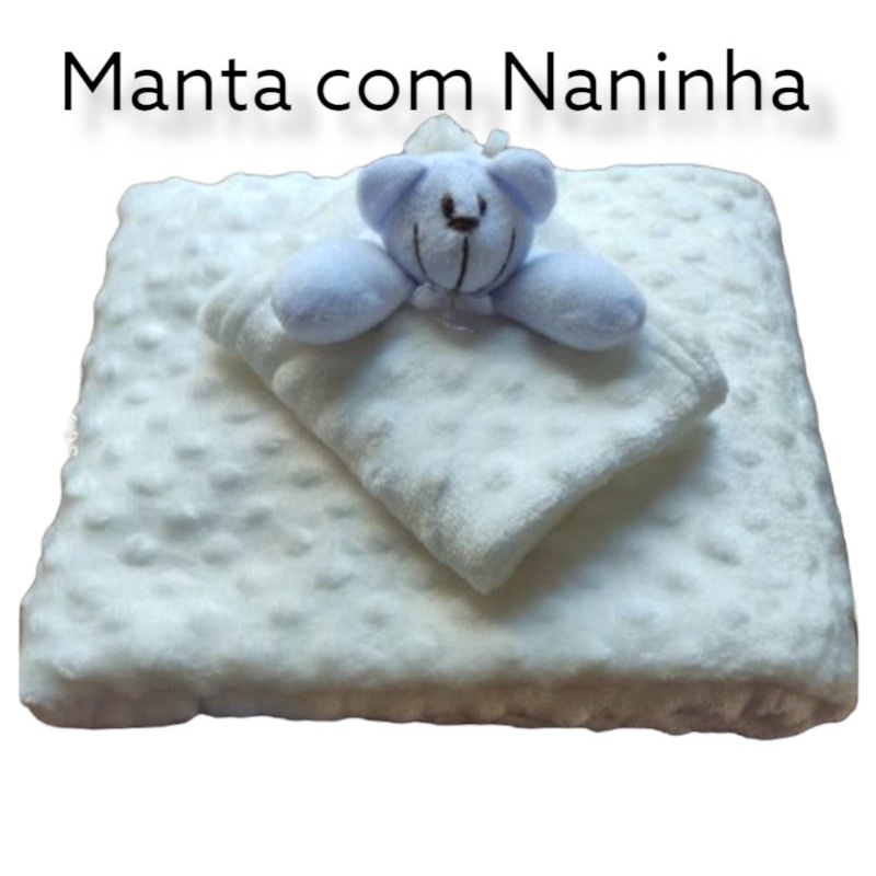 Kit de Manta e Naninha Personalizado Plush Lindinha