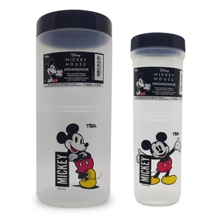 Potes Multiuso Mantimentos Acessórios Organizador Do Mickey Mouse Empilháveis Kit 2