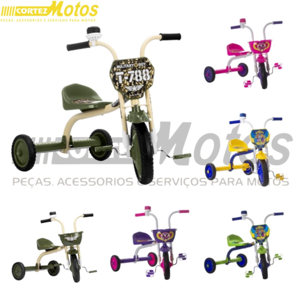 Triciclo Motoca Infantil Velotrol Menino Menina Ultra Bike