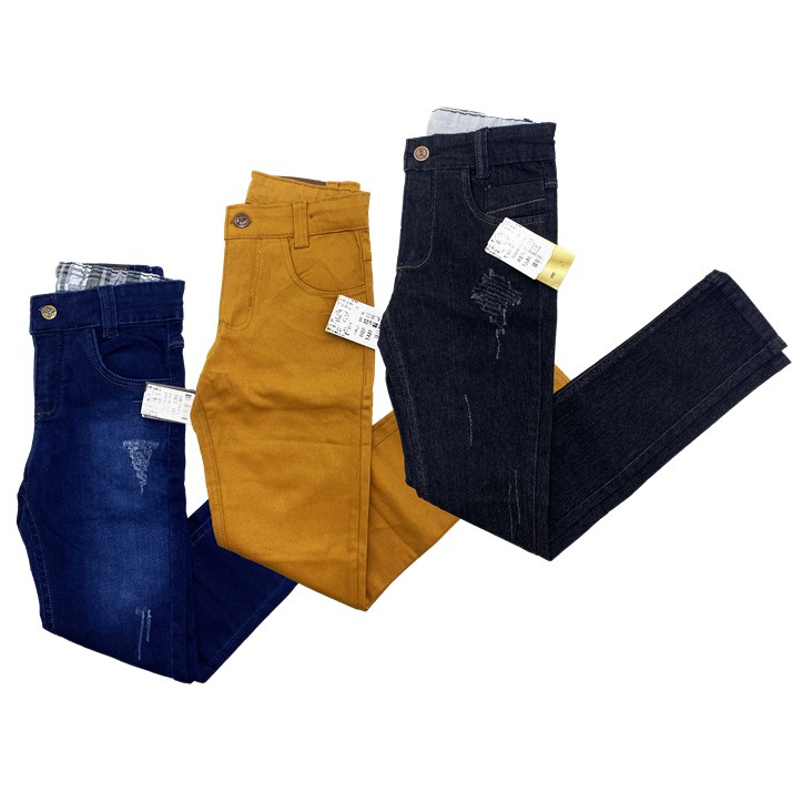 Calça Jeans Infantil Masculina Roupa Brim Meninos Juvenil