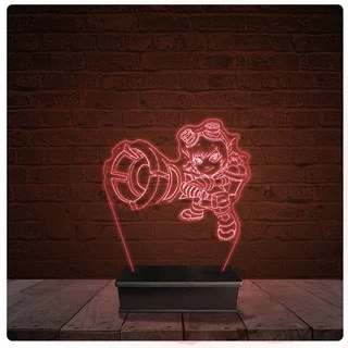 Abajur Luminária Acrílico Led - Tristana League Of Legends