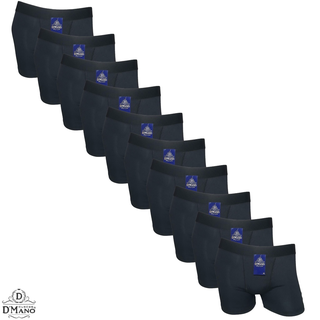 Kit 10 Cuecas Boxer box Adulto lisa toda preta microfibra
