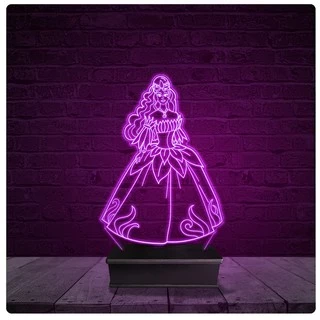Luminária e Abajur Acrílico Led - Princesas Disney 04