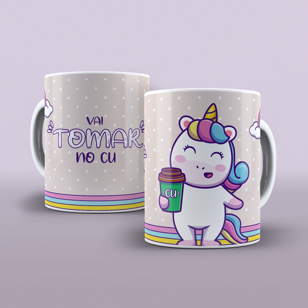 Caneca Personalizada Vai tomar no Cu Unicornio Indelicado | Shopee Brasil