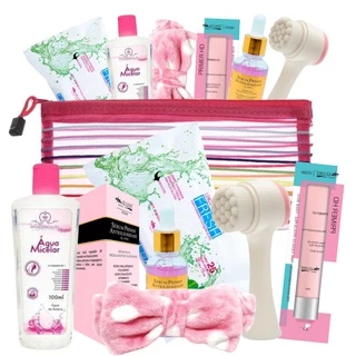 Kit Skin Care Limpeza de Pele e Cuidado Facial Completo c/ Primer HD + Sérum Facial - 7 itens