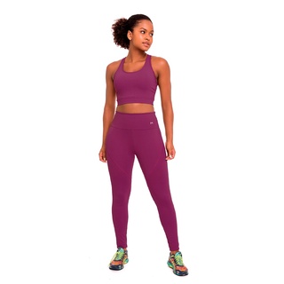 Legging Neon Feminina Suplex Massam Fitness Preta Preto