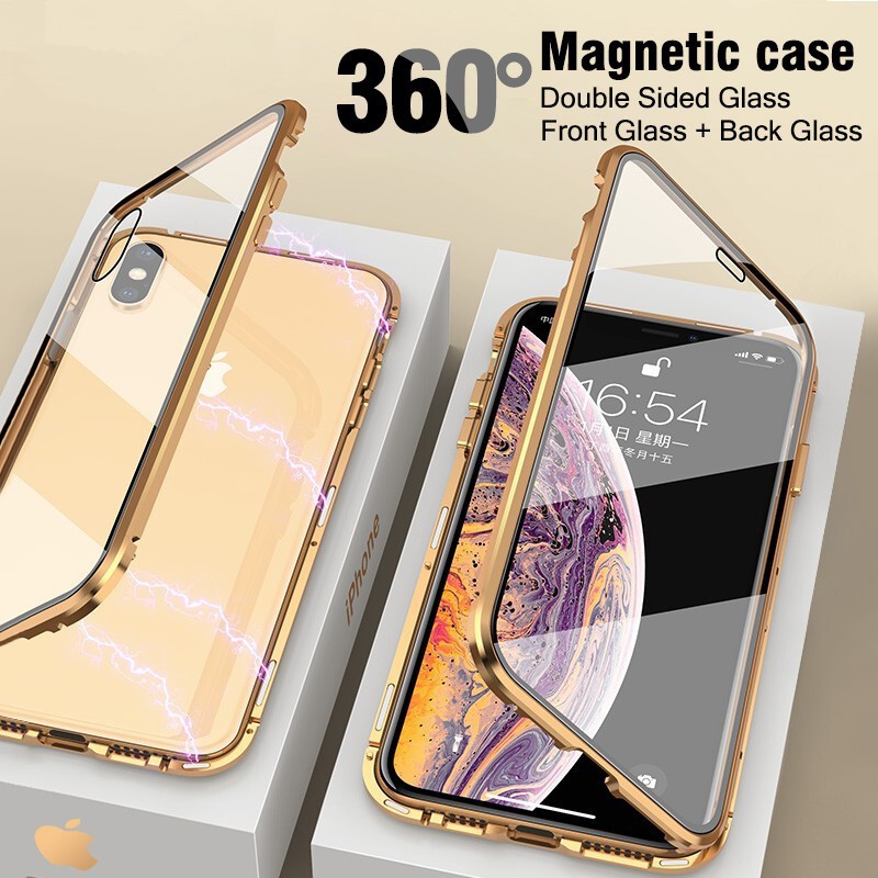 Coque pour Samsung Galaxy S10 - Coque Magnétique Argent 360 Intégral