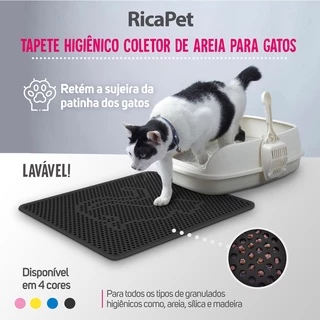 Tapete Higiênico P/gatos Anti Sujeira Coletor De Areia Ricapet em Oferta na Shopee
