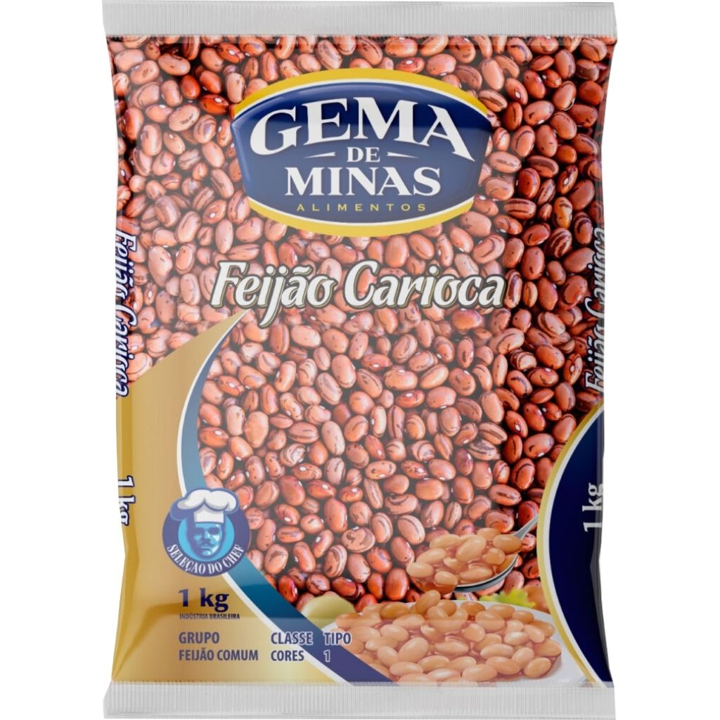 Feijão Carioca Gema De Minas Pacote 1kg.