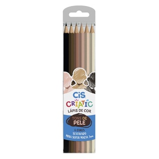 Lápis de Cor CIS Criatic Tons de Pele kit 6 Cores