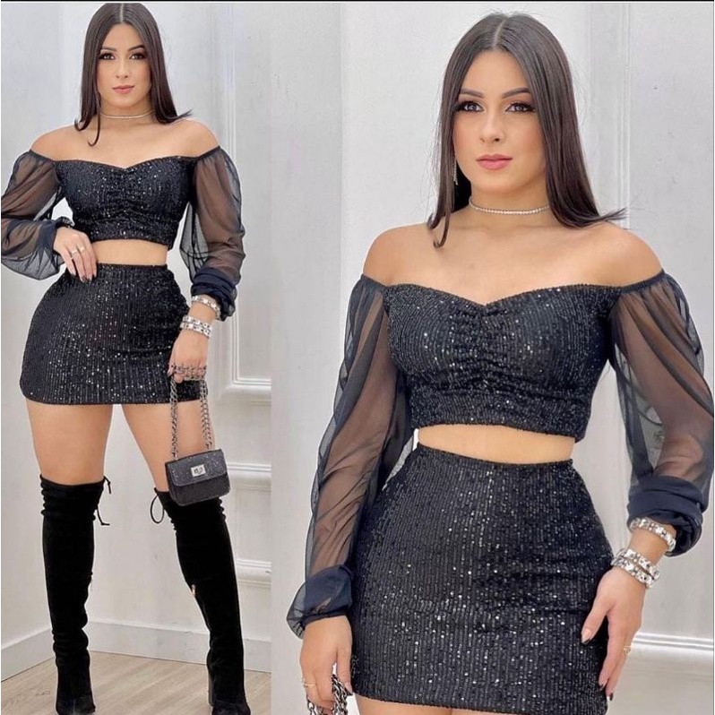 Conjunto de roupa hot sale feminina para festa