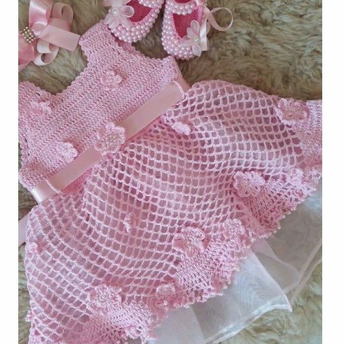 Vestidos best sale bebe croche