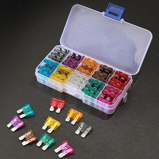 100 Pcs Variedade Conjunto Perfil De Tamanho Médio Lâmina Fusível Carro Auto Caminhão 2-35A Com Caixa Clipe
