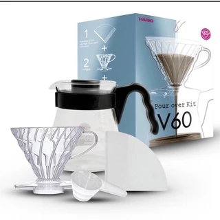 Conjunto Kit Hario V60 p/ Passar Café com Filtros original