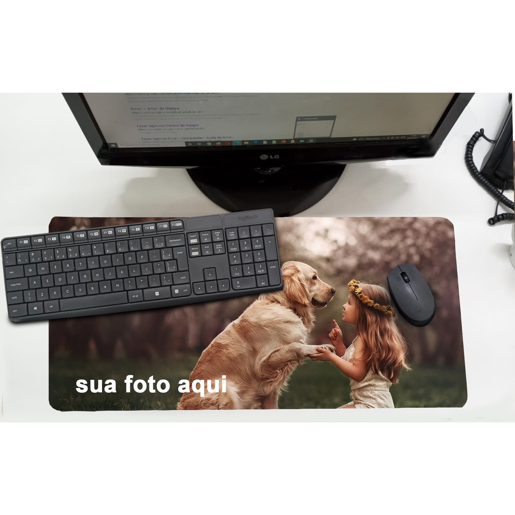 Mouse Pad Grande Gamer Personalizado com Foto 40x80cm