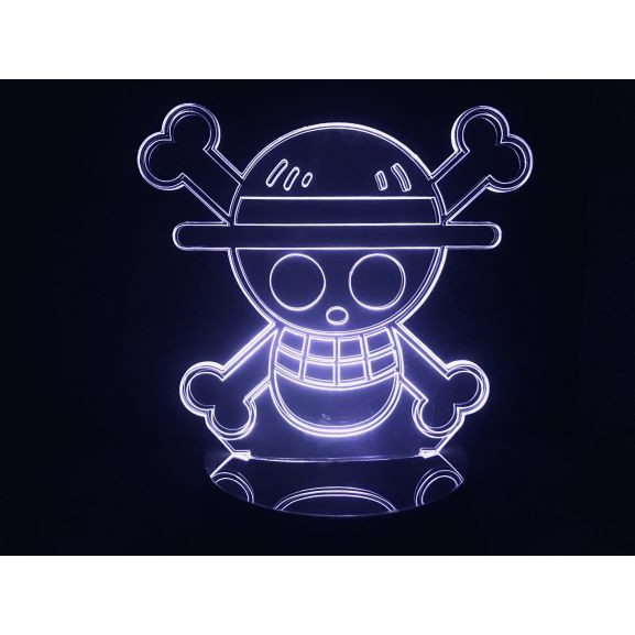 Luminária Led 3d One Piece Luffy Anime Acrílico Abajur