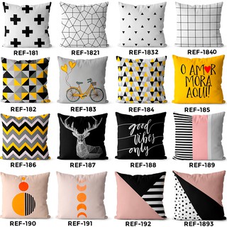Kit 2 capas de almofadas decorativas geométrica