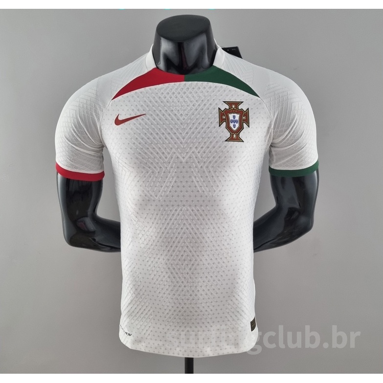Versão Jogador Camisa Treino Portugal Blusa Cristiano Ronaldo CR7 2022 Branca Camiseta de Portugal